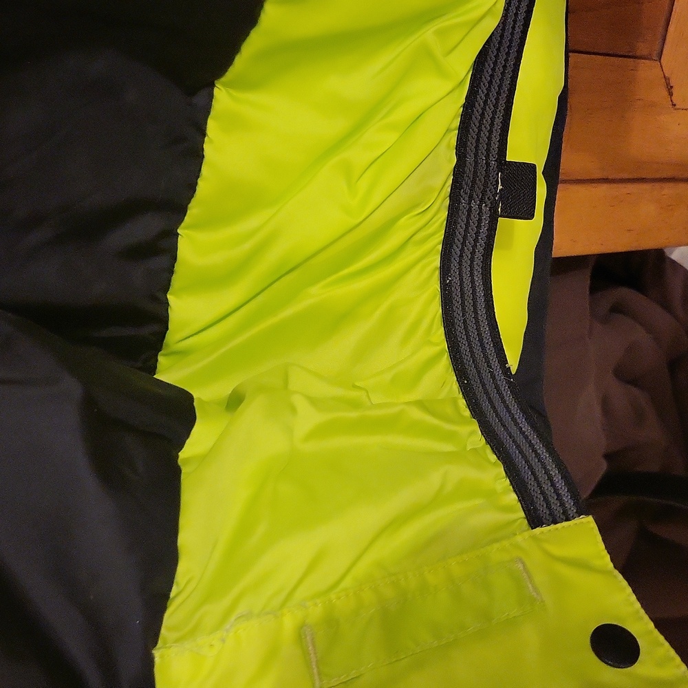 Boys Large 12 Oneill Snow Jacket Lime and Olive - Picture 8 of 9